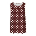 thumbnail image 4 of Besolor Plus Size Tank Tops for Women Polka Dots Crewneck Sleeveless Shirts Pleated Casual Loose Summer Blouse Tees, 4 of 6