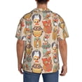 thumbnail image 3 of KLL Colorful Owls Print Men's Shirt Short Sleeve Button Down Summer Cuba Beach Shirts- Large, 3 of 5