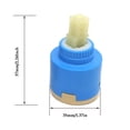 thumbnail image 5 of 2pcs Replacement Faucet Cartridge, 20 Teeth Ceramic Disc Cartridge G1/2" Replacement Brass Faucet Valve,for Bathroom Kitchen Tap(dia:35mm/1.37in), 5 of 5