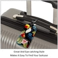 thumbnail image 3 of Square 2Pack PU Leather Toucan Cruise Luggage Tag with Privacy Cover and Name ID Tag for Travel Handbags Backpacks Luggage Tags, 3 of 6