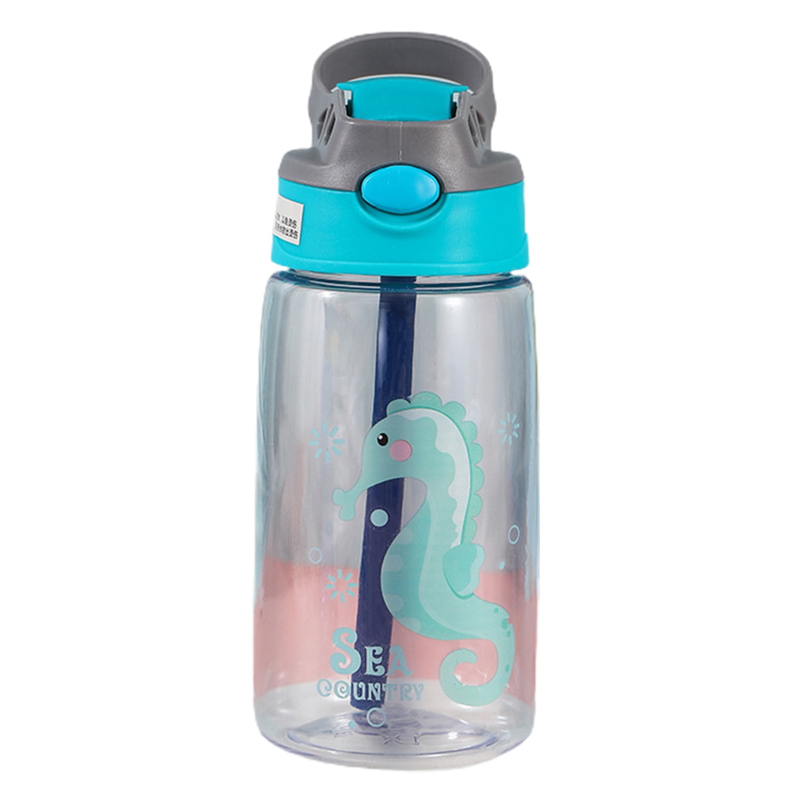 Baby Straw Cup Ergonomic Handle Leak-proof Cartoon Water Bottle