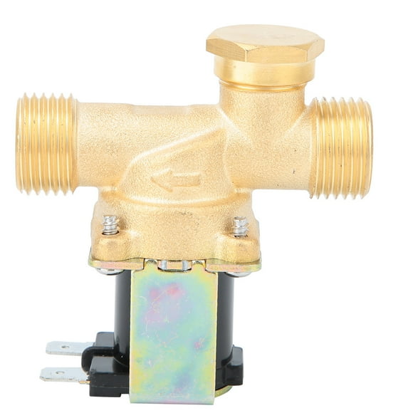 Válvula electromagnética de solenoide de latón normalmente cerrada G1/2 con interruptor de entrada de agua (DC24V)