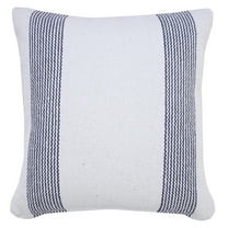 Ox Bay Cassidy Pale Blue/White Striped Cotton Adult Decorative Throw Pillow Cover