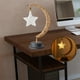 thumbnail image 5 of Lámpara de escritorio LED recargable por USB creativa Lámparas de atmósfera de lámpara cálida Luz de noche de para el dormitorio para hogar Estrella de cristal Yinane Lámpara de noche Luna, 5 of 8