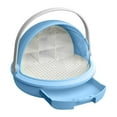 thumbnail image 3 of Bunblic Silkworm Breeding Box Transparent Educational Breathable Reptile Feeding Box Blue, 3 of 8
