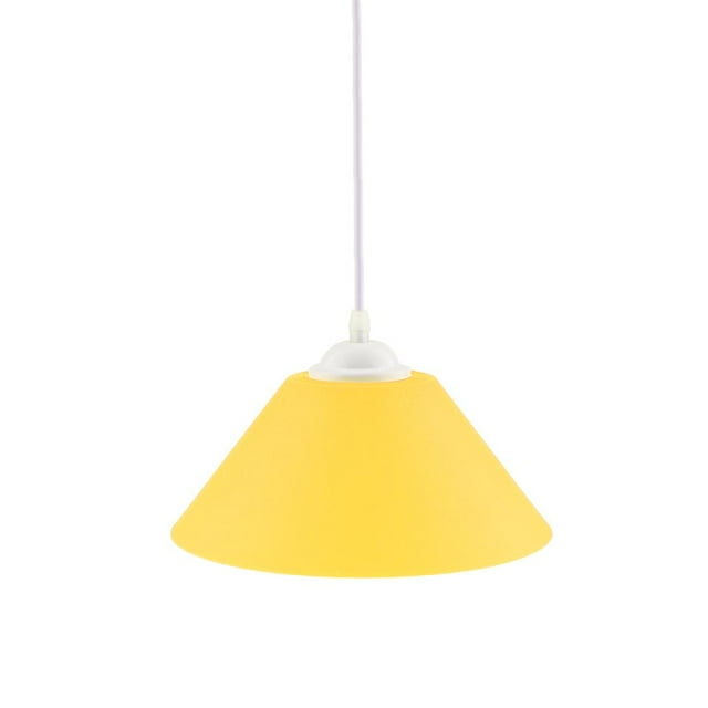 Milaget Modern Cone Shaped Ceiling Pendant Light Lamp Shade Chandelier Yellow
