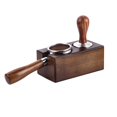 thumbnail image 2 of 58mm Café Tamper Holder Espresso Portafilter Station Tamper Stand Base de madera, 2 of 11