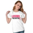 thumbnail image 4 of Losing Not Option Cure Will Be Found Womens Slim Fit Graphic Tee Brisco Brands S, 4 of 5