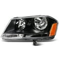 thumbnail image 2 of cciyu Headlight Assembly 2008-2014 for Dodge Avenger Black Housing Amber Reflector Driver Passenger Side Headlamps 5116343AD, 5116342AD, 5303745AD, 2 of 4