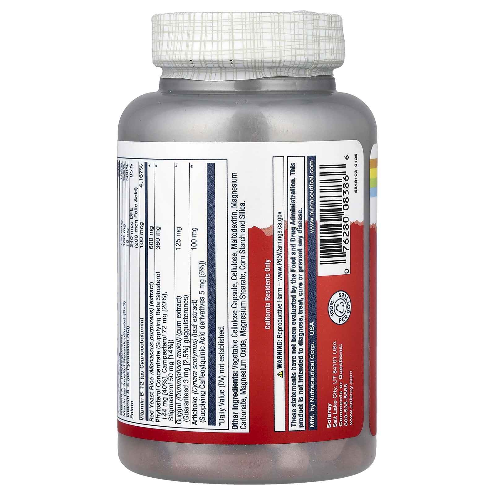 Solaray CardioComplete, Cardiovascular System Support | Red Yeast Rice, Guggul & Artichoke Extracts & More | 90 VegCaps
