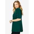 thumbnail image 3 of Jessica London Women's Plus Size Stretch Knit Pleated Tunic, 3 of 3