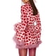 thumbnail image 4 of Txlixc Conjunto de falda superior para mujeres, blusa cortada impresa en forma de corazón de manga larga + conjunto de falda corta envuelta, rosa Txlixc  moda, 4 of 5