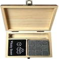 thumbnail image 4 of Whiskey Stones Gift Set Granite Chilling Stones Whiskey Rocks Reusable Ice Cubes Best Drinking Gift, 4 of 8
