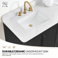 thumbnail image 6 of Busan 48"  Single Bath Vanity in Oak Classic Black with  White Quartz Stone Top, 6 of 17