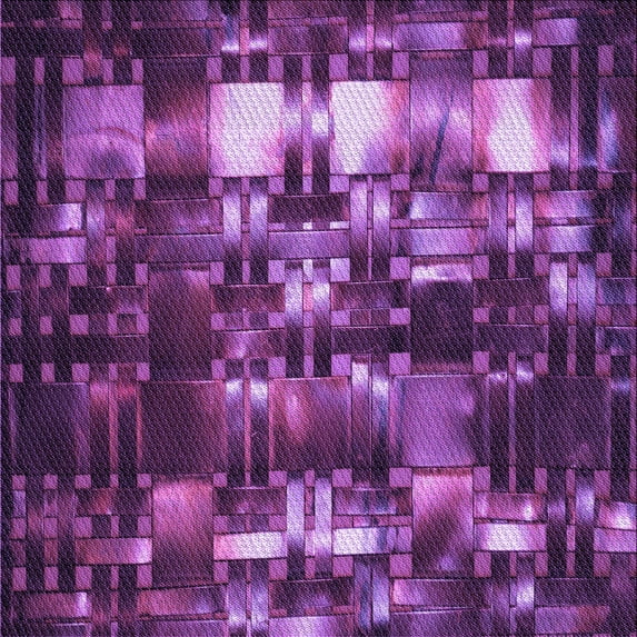Ahgly Company Indoor Square Patterned Purple Area Rugs, 6' Square