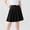 Black, variant on Eltusu Girls Skirts, Casual Solid Color Pleated elastic Waistband Mini Skirts Purple Size 7-8 T
