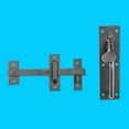 Renovator's Supply Black Wrought Iron Door Latches Thumb Lock Two Sided
