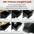 thumbnail image 4 of Anortrek 72" Rolling Tool Chest with 15 Drawers & 3 Upper Cabinets, Lockable, with two brakes, 4 of 7