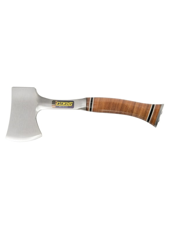 Estwing Sportsman's Axe - 12" Camping Hatchet with Forged Steel Construction & Genuine Leather Grip - E14A 12" (Inches)
