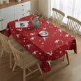 thumbnail image 2 of Red Christmas Deer Pattern Rectangle Tablecloth 60"x84",Waterproof Polyester Rectangle Table Cloth, Wipeable Spillproof Polyester Tablecloth for Dining, Camping, Indoor and Outdoor, 2 of 5