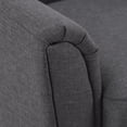thumbnail image 3 of Weston Home Tribeca Modern Accent Chair, Dark Grey Linen, 3 of 8