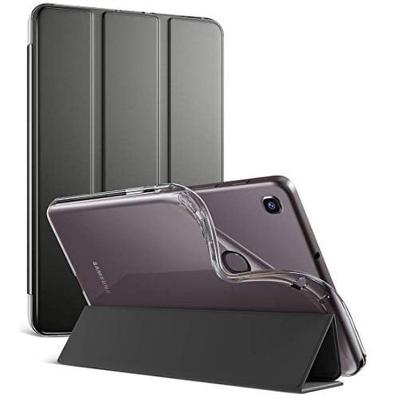 Poetic Lumos X Series Designed for Samsung Galaxy Tab A 8.4 2020 Case, Model SM-T307, Flexible Soft Clear TPU Back,Slim Fit Trifold Stand Folio Front Cover, Black