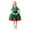 Green, variant on Generic Christmas Shirts for Kids Child Girls Pageant Gown Christma Xmas Dance Party Princess Dress for Fashion Casual Breathable Clothing(4-5 Years,Green)