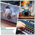thumbnail image 7 of Uxcell 10 Set RK097NS 10K Potentiometer Kit, Single Linear Rotary Seal Amplifier Potentiometers with Knobs Nuts Washers for Circuit Connection Volume Control, Black/Orange, 7 of 7