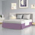 thumbnail image 2 of Queen Size Pleated Bed Skirt, Bed Frame and Box Spring Cover - 16 Inch Tailored Drop Dust Ruffle Bedskirt, Wrinkle Free and Fade Resistance, Easy to Stall - Light Purple Unique Bargains Falda De Cama, 2 of 6