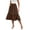 A-05 Brown, variant on HOWCOME Womens Skirts - High Waisted Tiered Skirts for Women Knee Length with Pockets Beach Cover-ups dress Black, L
