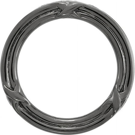 Stackable Expressions Sterling Silver Black-plated Medium Polished Chain Slide