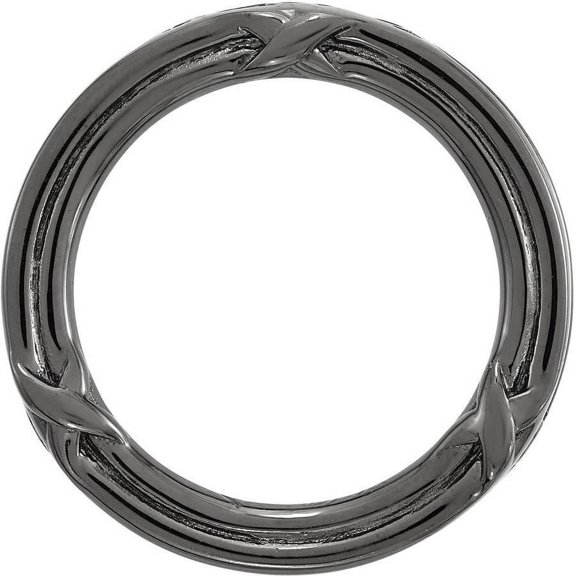 Stackable Expressions Sterling Silver Black-plated Medium Polished Chain Slide