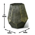 thumbnail image 4 of Steve Silver Donato Contemporary 18.5" Hexagon Brass Metal End Table, Antiqued Brass, 4 of 5