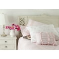 thumbnail image 3 of Simply Shabby Chic Pink Crochet Stripe 4-Piece Washed Microfiber Comforter Set, Full/Queen, 3 of 8