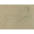thumbnail image 2 of Edgar Degas 14x11 Black Ornate Wood Framed Double Matted Museum Art Print Titled: Fallen Jockey (Study for ‘Scene from the Steeplechase - the Fallen Jockey’) II (C. 1866), 2 of 5