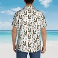 thumbnail image 6 of Xecao Flowe Rooster print Hawaiian shirt - a stylish short-sleeve button-down for men, perfect for casual beach and tropical outings., 6 of 9