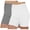 Gray, variant on WMTBSRSW Women's Boy Shorts Underwear Anti Chafing Soft Biker Shorts Solid Comfy High Waisted Boy Shorts Panties 2 Pack