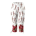 thumbnail image 4 of SBYOJLPB Women's Comfortable Cropped Leisure Time Pants Sweatpants Yoga Pants Red 6(M), 4 of 5
