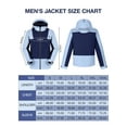 thumbnail image 3 of CAMEL Men's Casual Jacket Waterproof Hiking Windbreaker Rain Coat Colorblock Color Coats Blue, 3 of 13