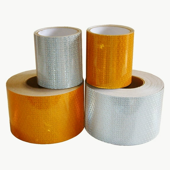 Oralite (Reflexite) R99 Rail Microprismatic Retroreflective Conspicuity Tape: 4 in x 18 in. (Silver-White)