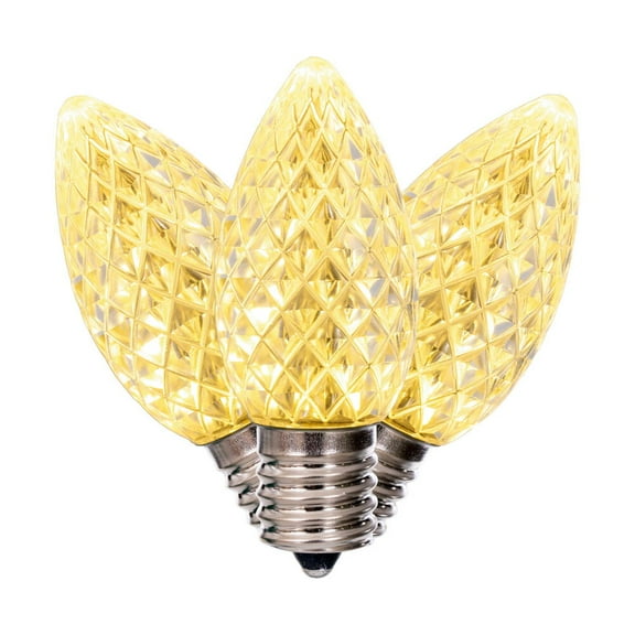 C9 Faceted Warm White Twinkle 25/Bag