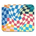 thumbnail image 2 of WIRESTER 9.5x7.88 in Rectangle Mouse Pad with Non-Slip Rubber Base for Computers, Laptop, Office & Home - Colorful Wavy Checkerboard, 2 of 5
