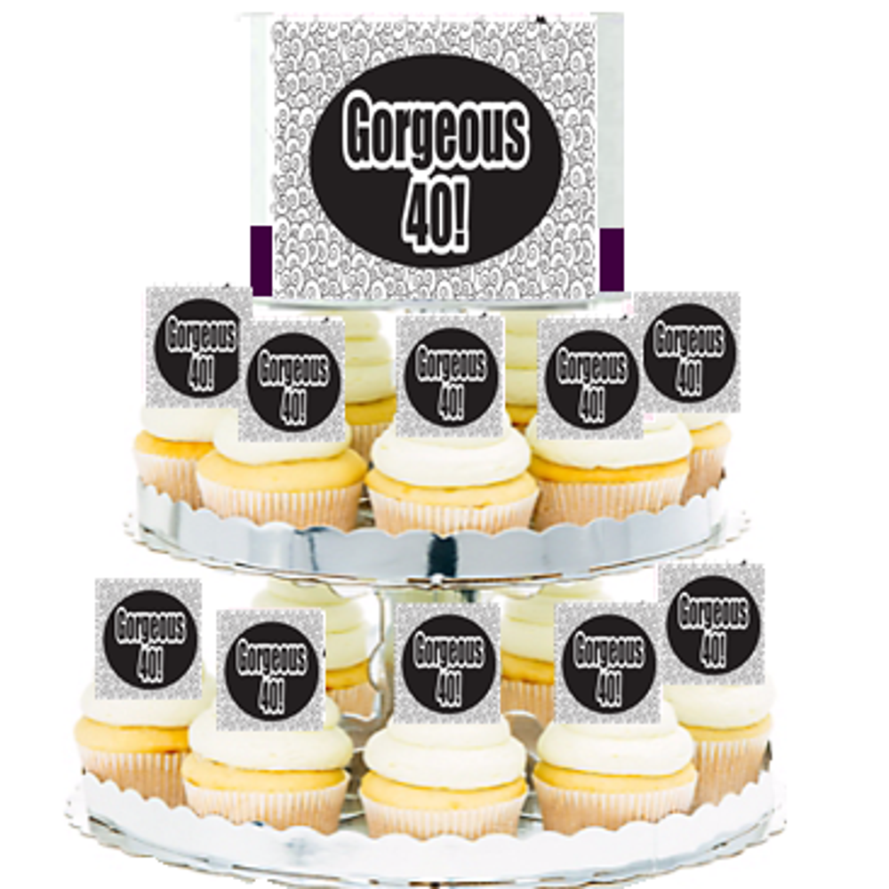 40! Edible Photo Toppers & Edible Cupcake Decoration Kit