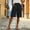 Black, variant on Women's Elastic Waist Bermuda Shorts Comfy Knee Length Shorts Casual Solid Color Summer Vacation Lounge Walking Beach Shorts with Pockets