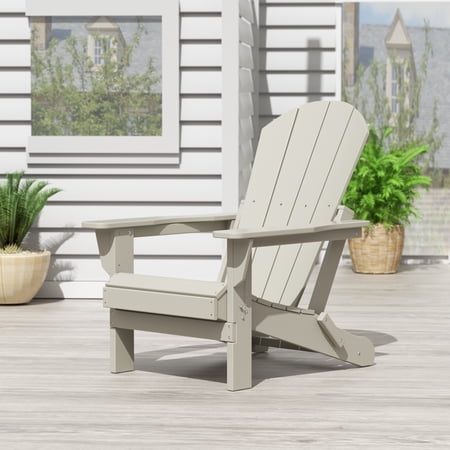 Condition photo showing New/Like New for polytrends laguna all weather poly outdoor adirondack chair - foldable sand