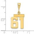 thumbnail image 2 of Quality Gold 14K Small Polished Number 61 Charm, Yellow, 2 of 2
