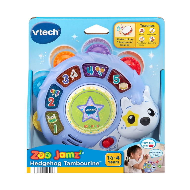 VTech Zoo Jamz Hedgehog Tambourine Toy for Kids, Ages 1.5–4 Years