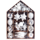 thumbnail image 1 of Adornos de Esferas para Árbol de Navidad, Bolas de Navidad Inastillables con Lazo para Colgar, Bolas de Delicada Pintura y Brillante para DecoraciónBlanco plateado73PCS, 1 of 5
