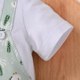 thumbnail image 6 of Akiihool Baby Boy Outfits Short Sleeve Baby Short Sleeve Bodysuits, Bamboo Summer Newborn Infant (Green,9-12 Months), 6 of 9