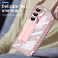 thumbnail image 5 of ELEHOLD for Samsung Galaxy Z Fold 7 Case, Ultra Slim Clear Plating Hinge Protection Pen Holder Kickstand Full Body Phone Case with Screen Protector for Samsung Galaxy Z Fold 7,Rosegold, 5 of 7